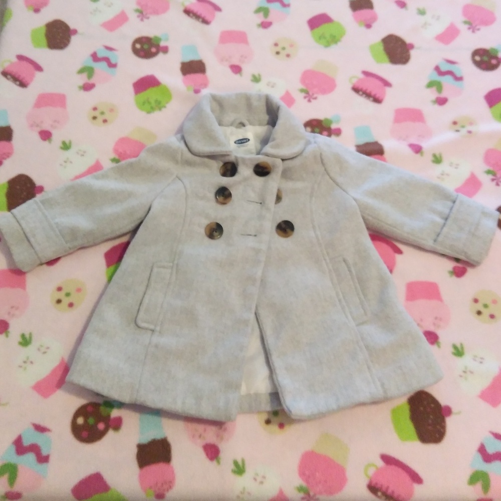 GIRL 18-24 MONTHS - LIGHT GRAY PEA COAT